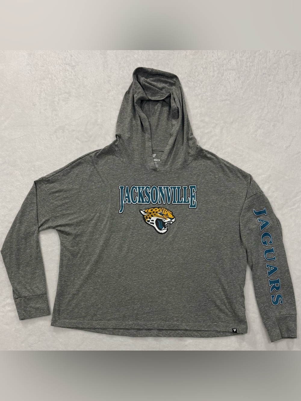 Fanatics NFL Jacksonville Jaguars Gray Pullover Hooded T-Shirt Men’s Size XL
